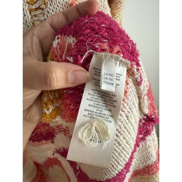 Anthropologie Daily Practice Bethany Sunrise Open Knit Chunky Cardigan Cozy M/L - Picture 9 of 11